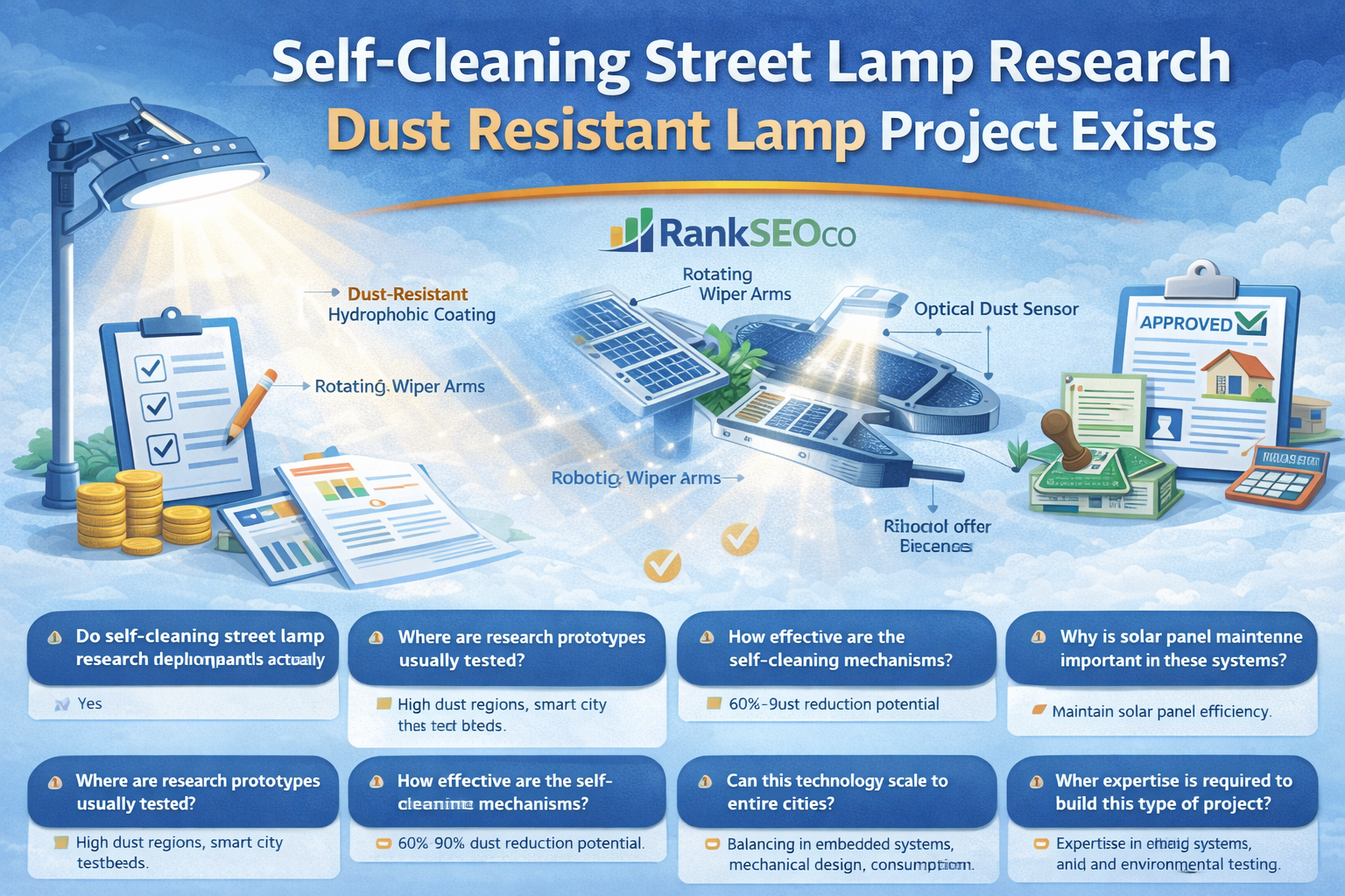 Self Cleaning Street Lamp